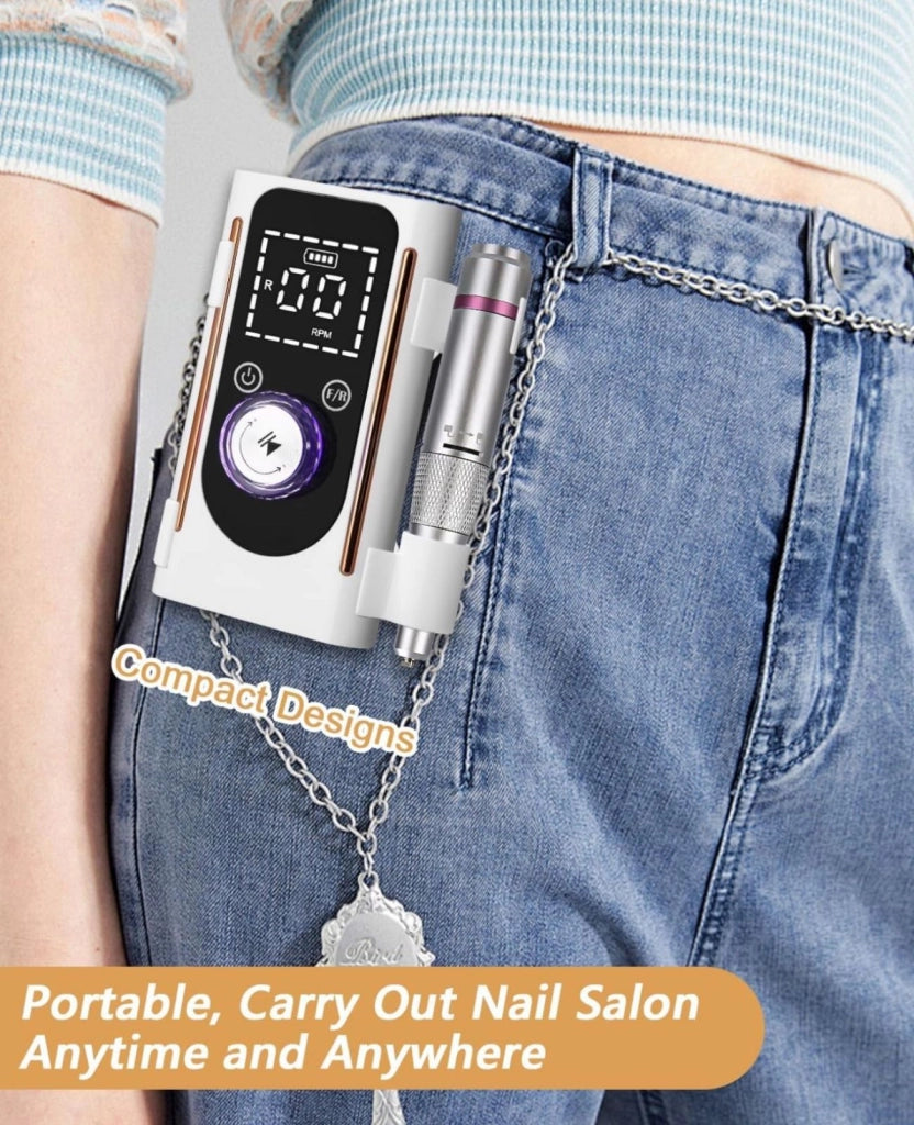 Fresa Per Unghie Manicure Pedicure Professionale 45000 Giri 50W Senza Fili BQ112