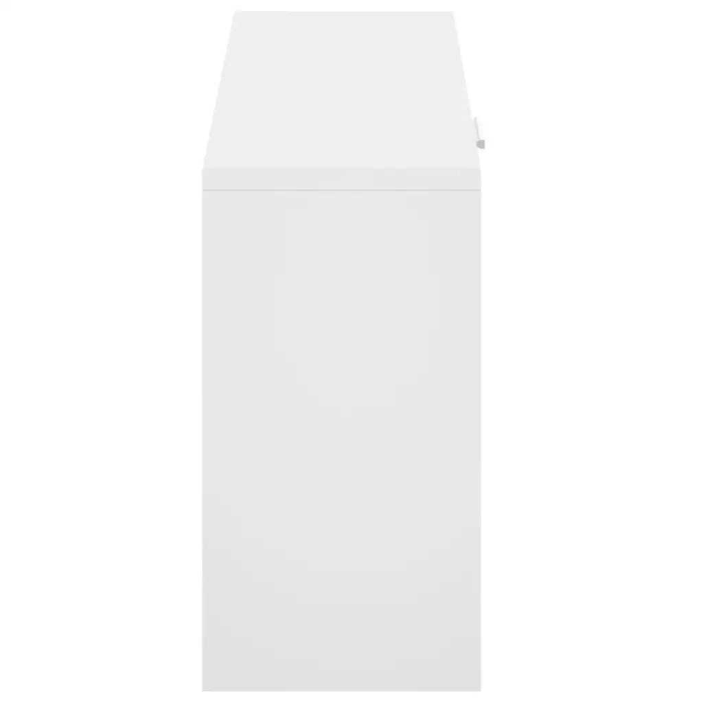 Panca con Scarpiera-Panca con Contenitore Bianca 80x24x45 cm