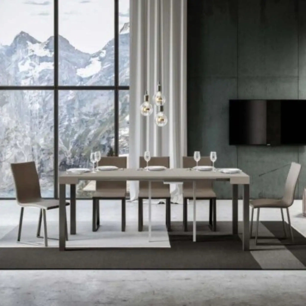 Consolle allungabile 90x40/300 cm Everyday cashmere gambe antracite