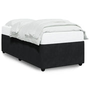 Letto singolo | Letto per adulti | Giroletto Nero 90x200 cm in Velluto