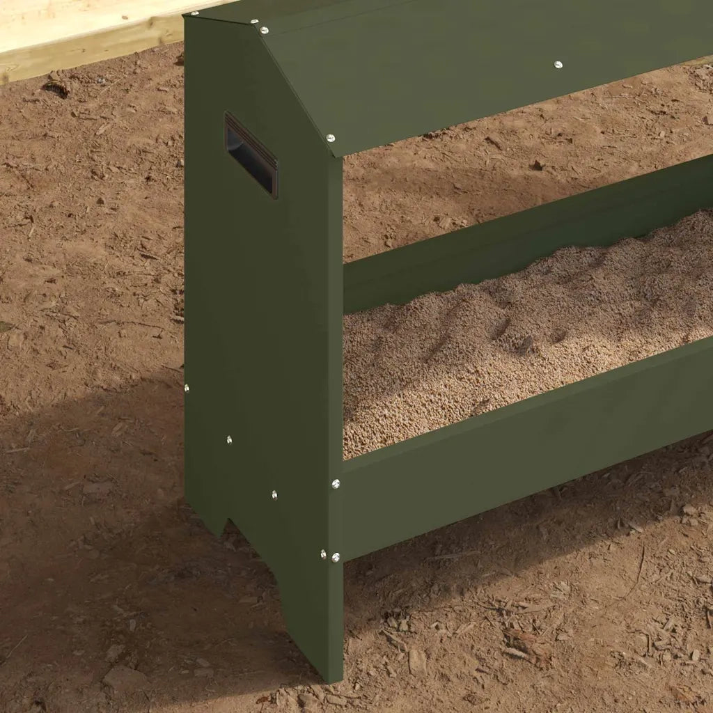 Mangiatoia per polli Verde oliva 81 x 32 x 53,5 cm CFW8364386