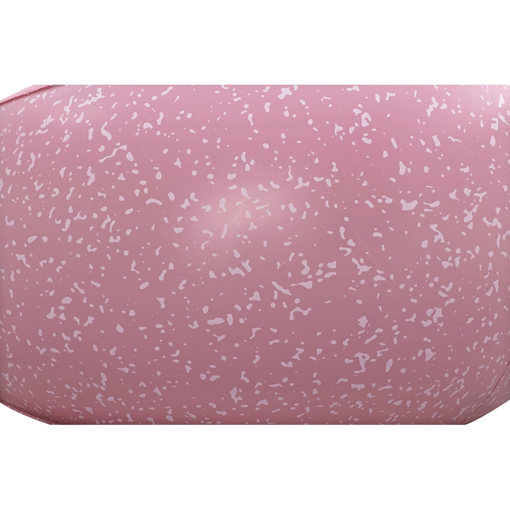 Trade Shop - Poltrona Pouf Gonfiabile 112x112x66cm Superficie Vellutata Design Macchiettato Casa Giardino - Rosa