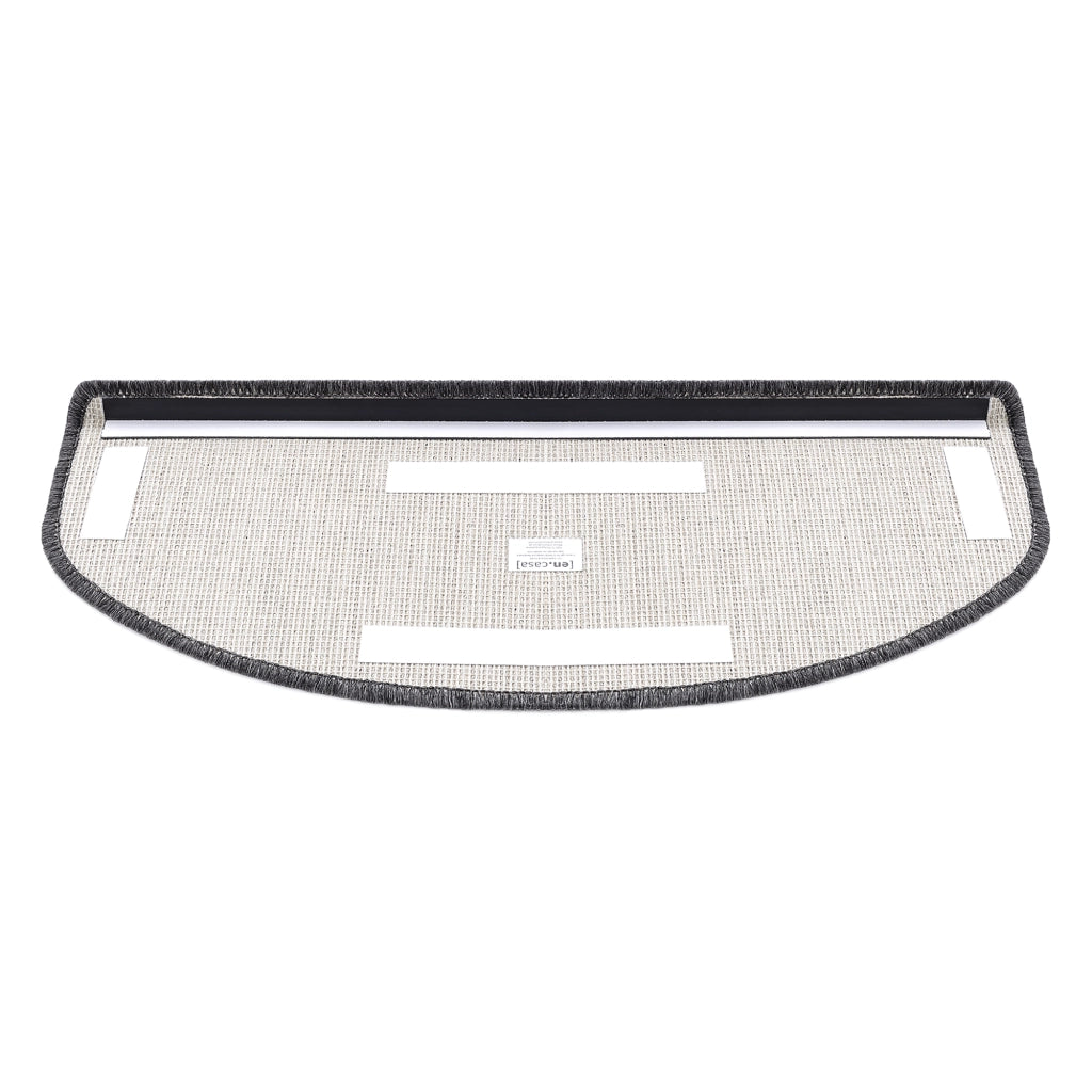 Set da 15 Tappeti Coprigradini per Scale Interne - Mezzaluna - Grigio Scuro [en.casa]