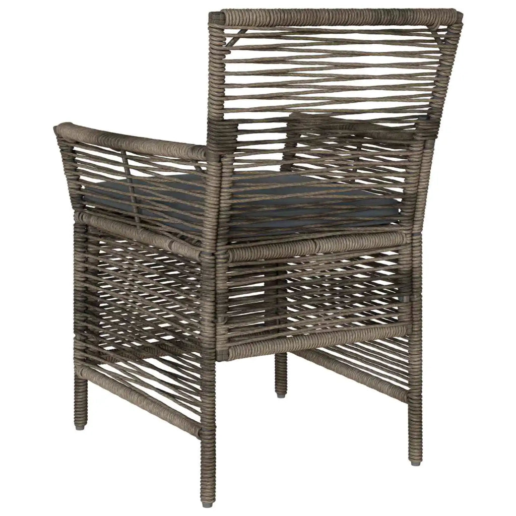 Sedia da esterno 2 pcs Grigio e Grigio Scuro polyrattan