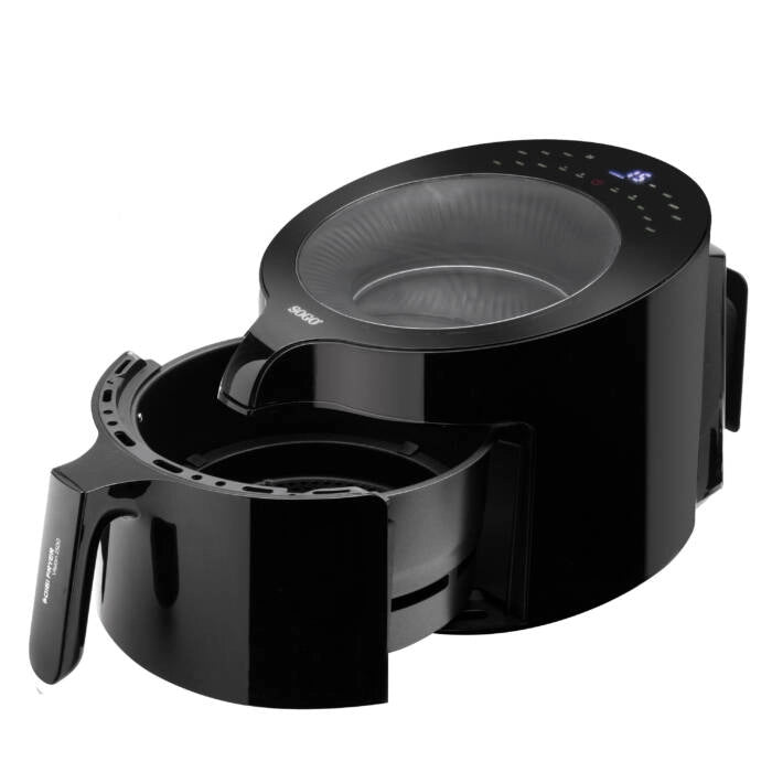 Friggitrice ad aria 5L 1500W con finestra trasparente, 12 programmi e temperatura 80-200°C, display touch - Sogo