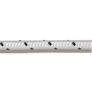 Treccia in poliestere diametro 14 mm serie standard bobina da 200 metri bianca f.segnale nero nautica