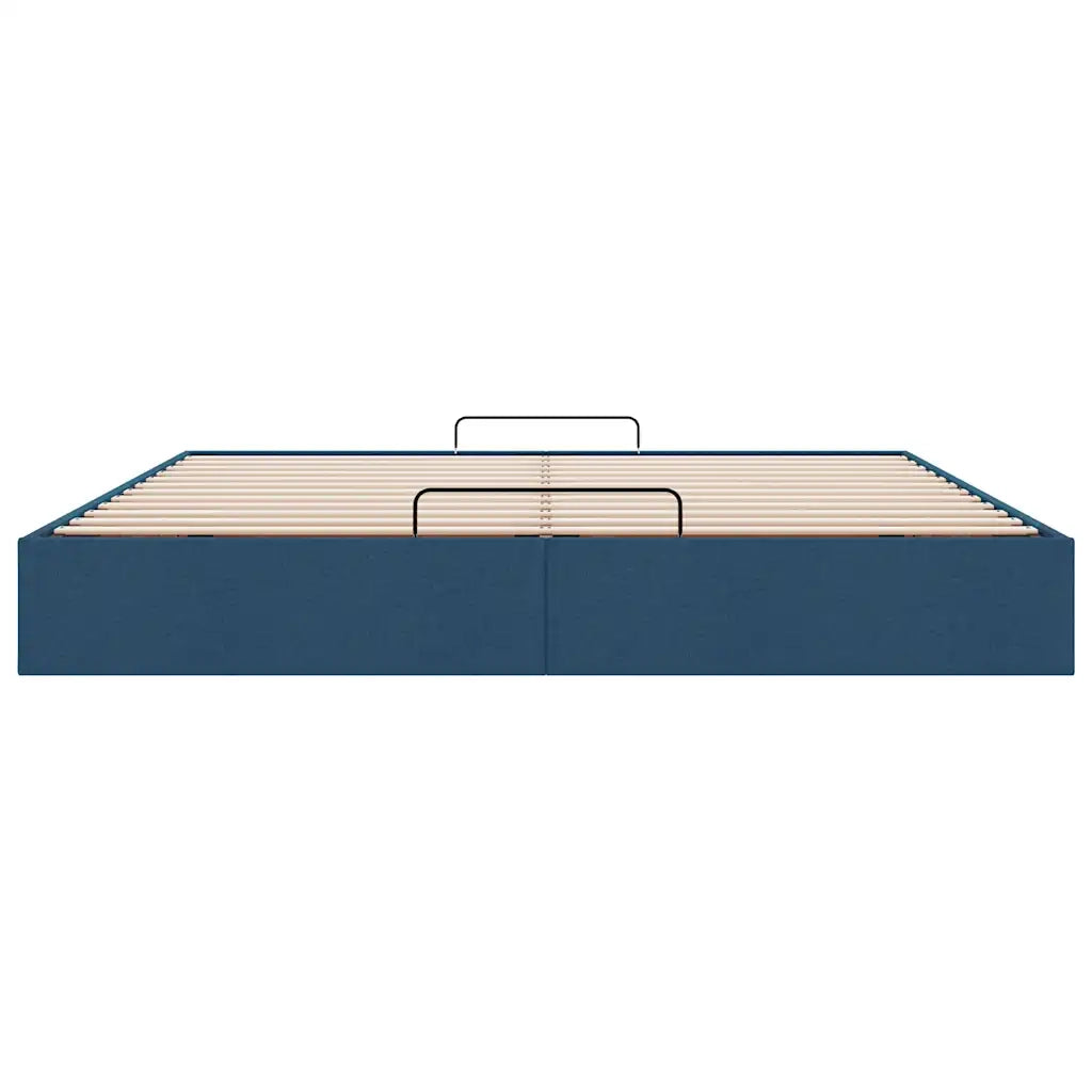 Struttura Letto Pouf senza Materasso Blu 180x200cm in Tessuto