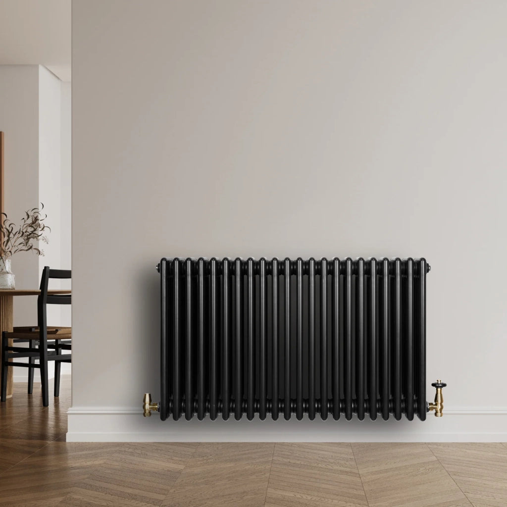 Radiatore Tradizionale 4 Colonne Orizzontale Riscaldamento Nero 600x1010 mm
