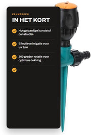 Aspiratore per Giardino 360 Gradi Rotante - Irrigazione per Prato - Annaffiatura di Giardino - Raffreddamento Esterno - Alta Qualità Polimerica - Controllo Effettivo - Aspiratore per Giardino
