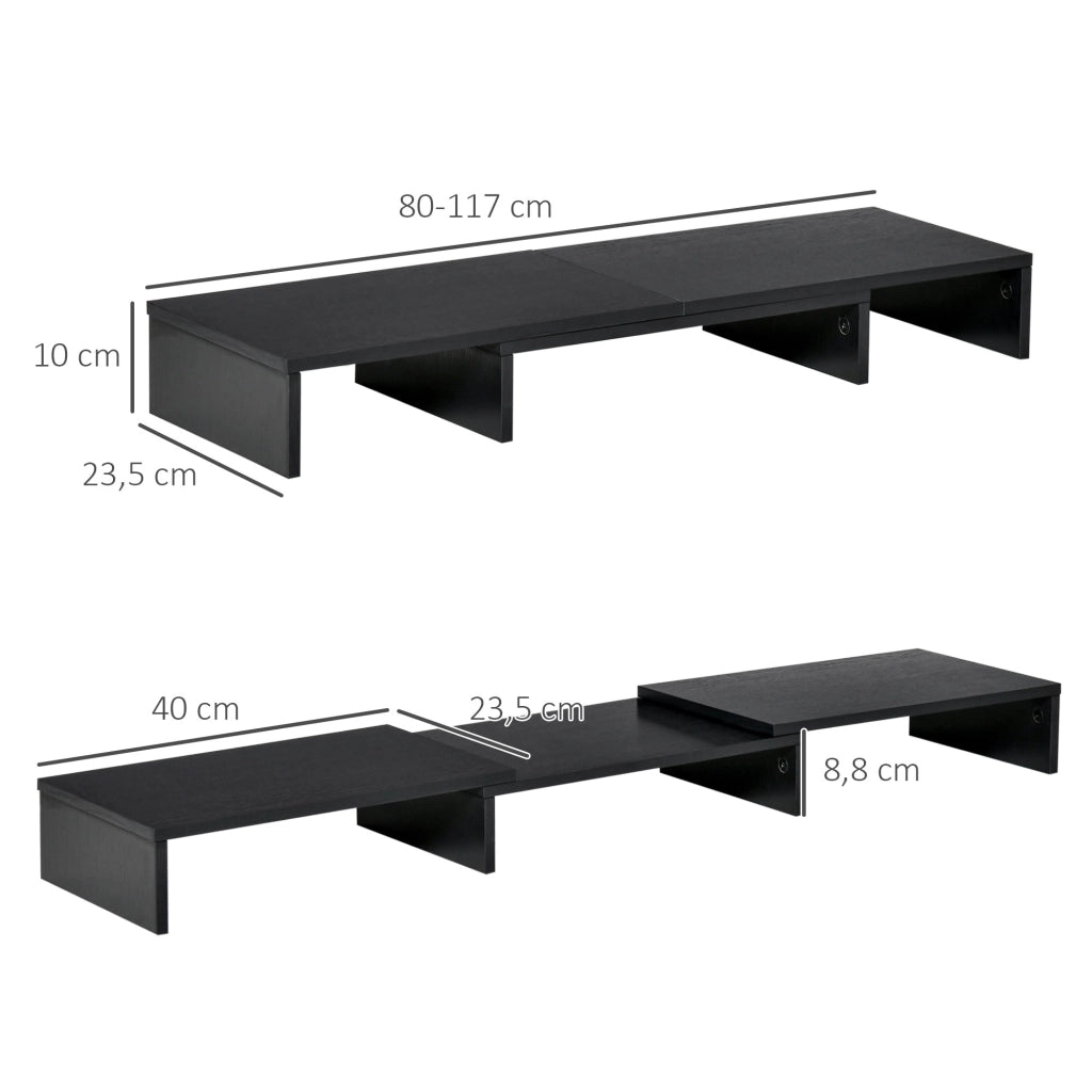 Supporto regolabile per monitor ¨C Zephmum ¨C Nero 80-117x23,5x10 cm