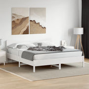 Giroletto senza Materasso Bianco 180x200 cm Legno Massello Pino