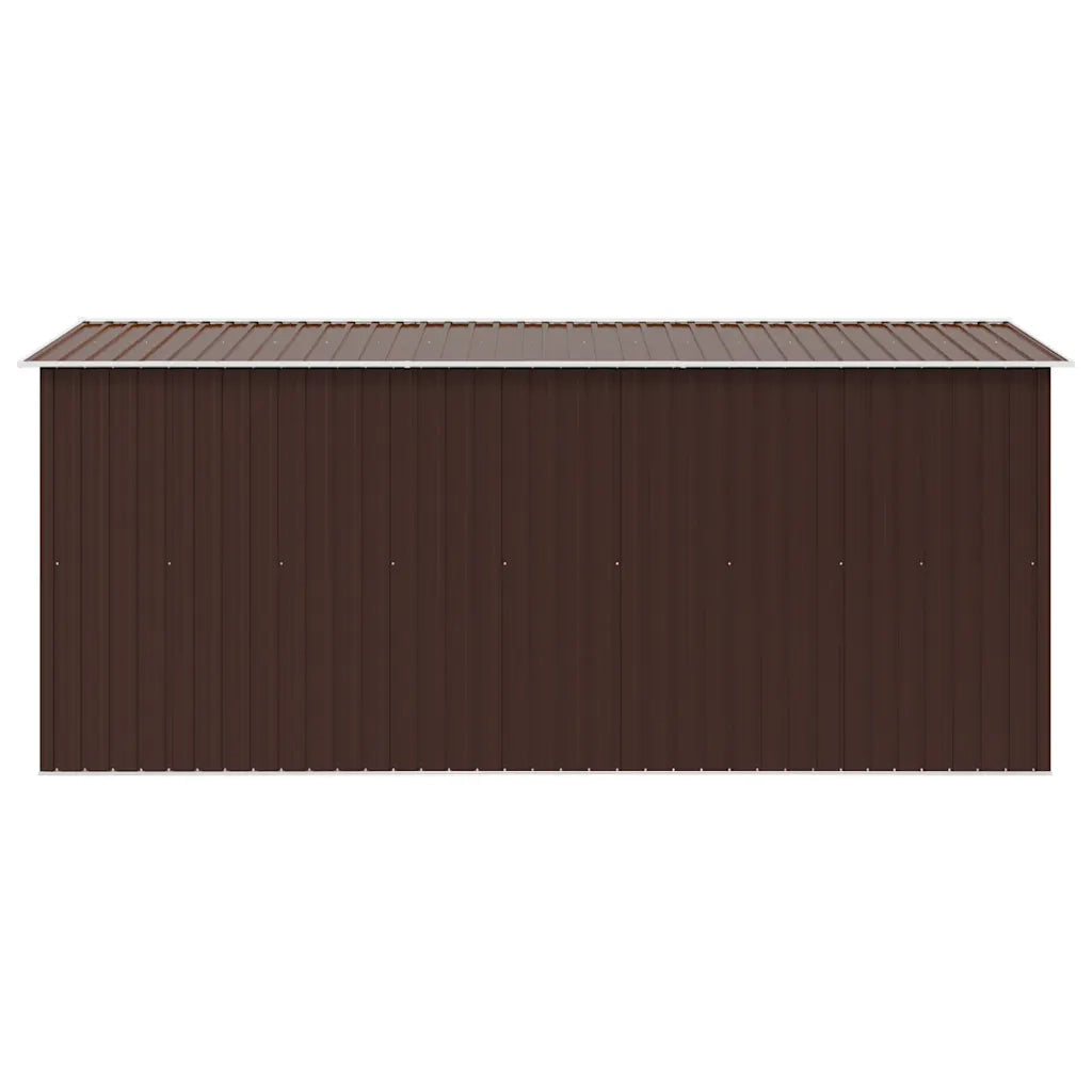 Casetta da Giardino 257x392x181 cm in Metallo Marrone 143347