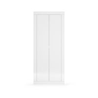 Armadio Guardaroba con Appendiabiti e Ripiani 78x30x186,5 cm Linea Basic Bianco Lucido