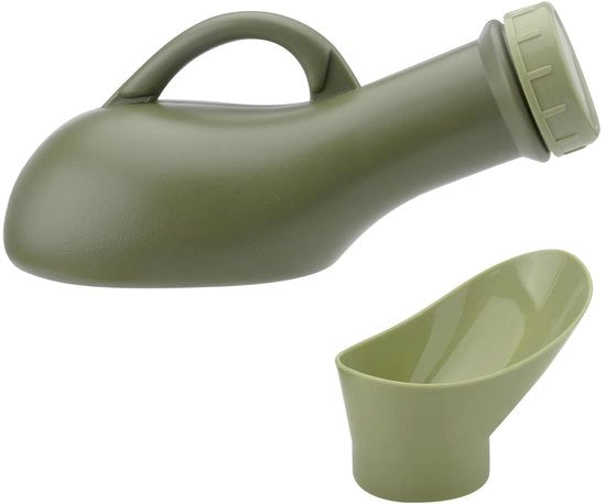 Contenitore per Urine per Uomini - 1 Litro - Portatile - Emergenza - Igiene - Facile da Pulire - Utilizzo Orizzontale - Contenitore per Urine