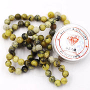 Kralen con corda per la creazione di accessori per l'autoaiuto Piatte pietre per collane 6 mm = 128 pezzi e 1 rotolo di corda Giallo blu turquesa 6 mm