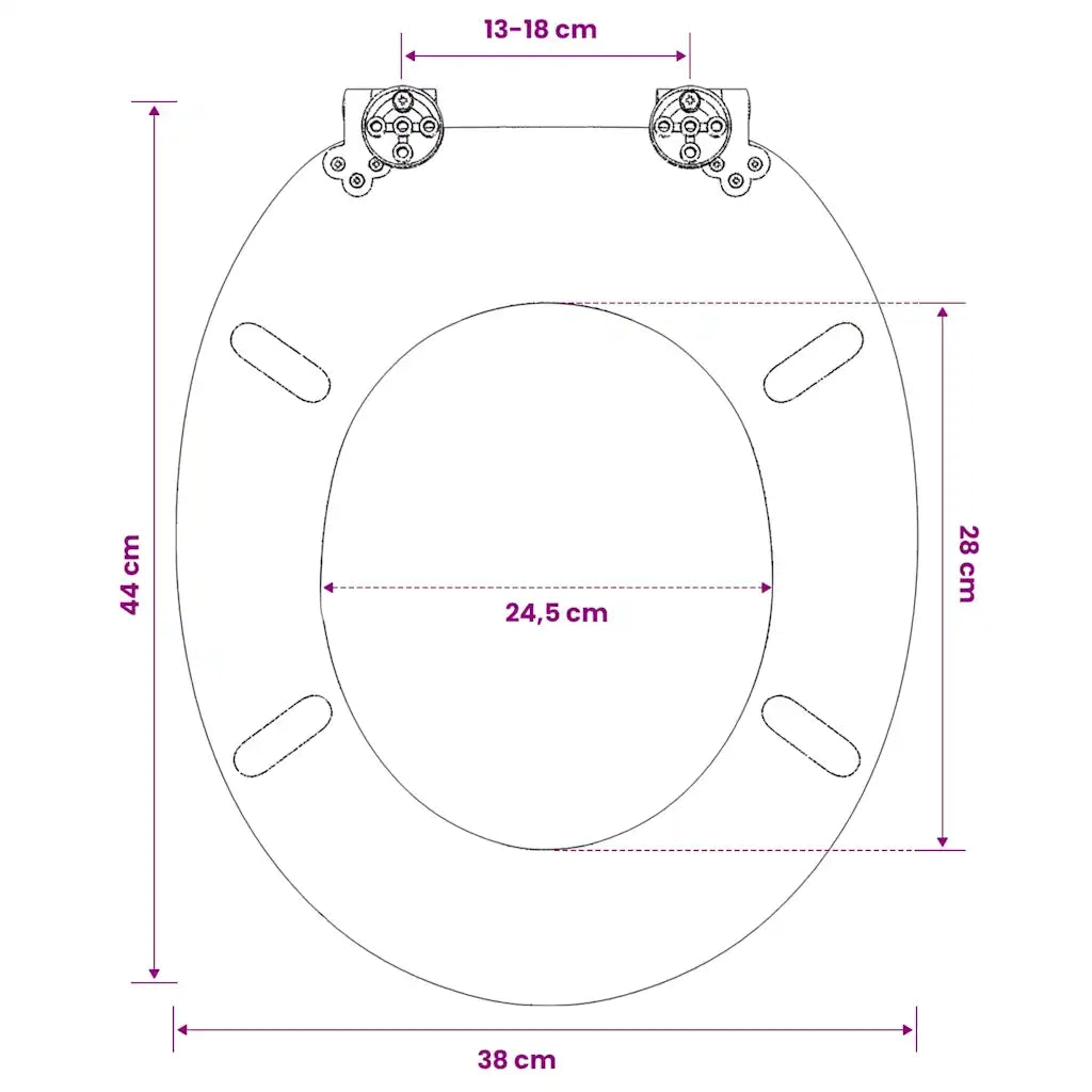 Coperchio da Toilette in MDF con Modello Legno Invecchiato CFW2707087