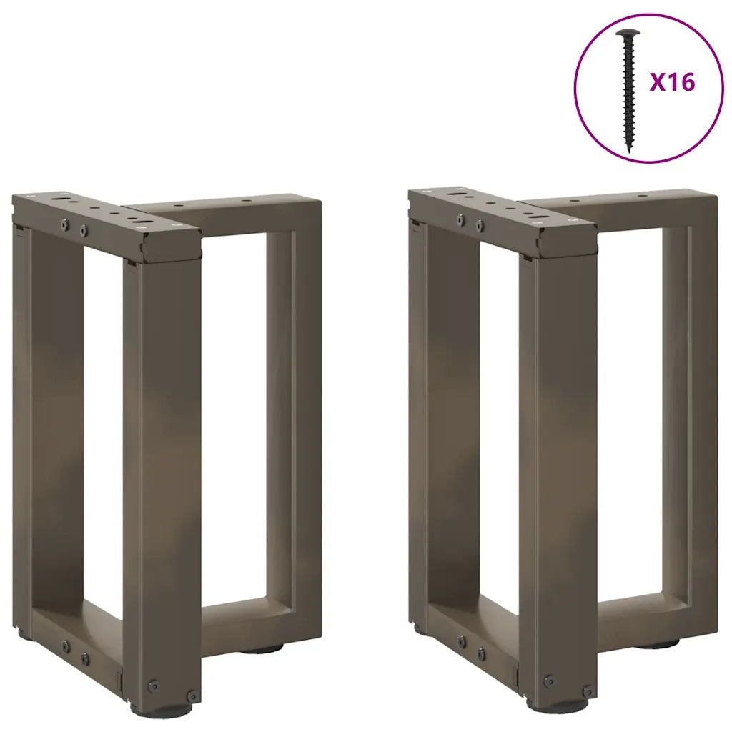 Gambe per Tavolino da CaffÃ¨ a Forma di T 2 pz Nere 28x25x(42-43) cm Acciaio