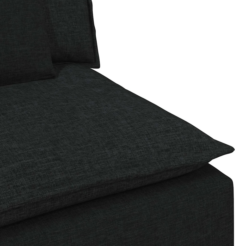 Divano Modulare con Cuscini Nero 3321119