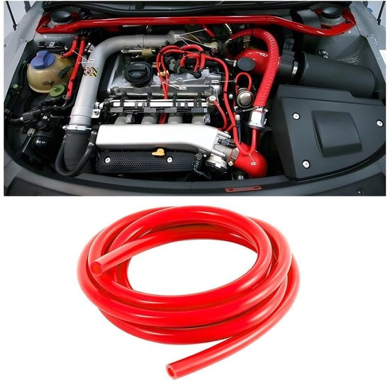 Serpentina di silicio per aspirazione 3 m - diametro interno 6 mm - alta temperatura - resistente - flessibile - adatta per motori