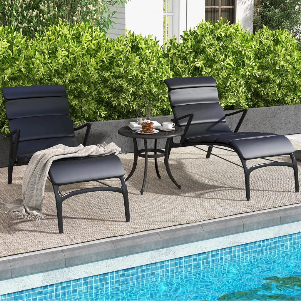 Tavolo da Giardino Rotondo in Alluminio Pressofuso, Resistente alle Intemperie, con Piedini Regolabili, 60x60x53 cm, Colore Bronzo
