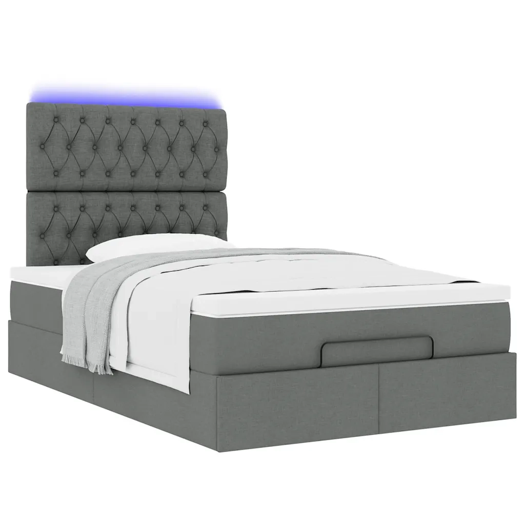 Struttura Letto Pouf con Materasso 120x200 cm in Tessuto 3314080
