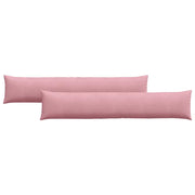 Cuscini da Divano 2 pz | Cuscini per sedie Rosa 200 x 40 cm Tessuto in Cords