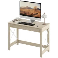 Scrivania Moderna Scrivania Scrivania per Computer Facile da Montare per Ufficio Studio 105x50x76 cm Naturale