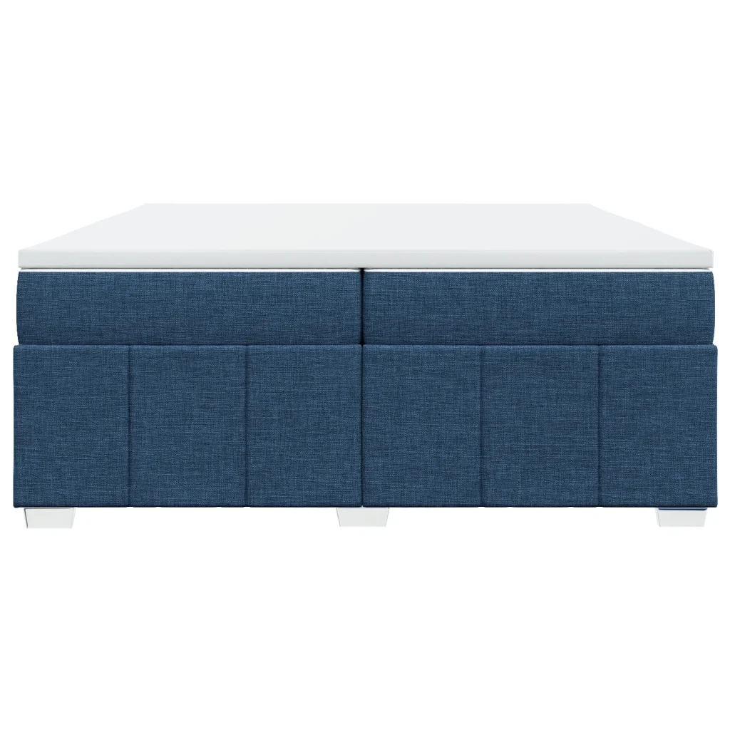 Giroletto a Molle con Materasso Blu 200x200 cm in Tessuto