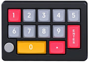 Tastiera meccanica con pannello numerico a 13 tasti, programmazione macro, tasti regolabili e joystick (nero)