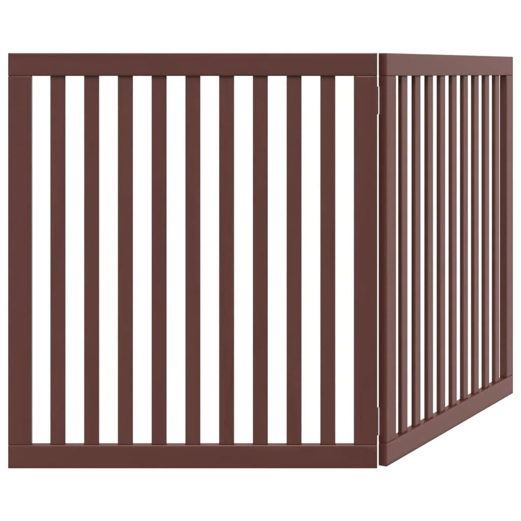 Cancelletto di sicurezza pieghevole per cani 2 pannelli 160 cm legno di pioppo marrone 02_0023043