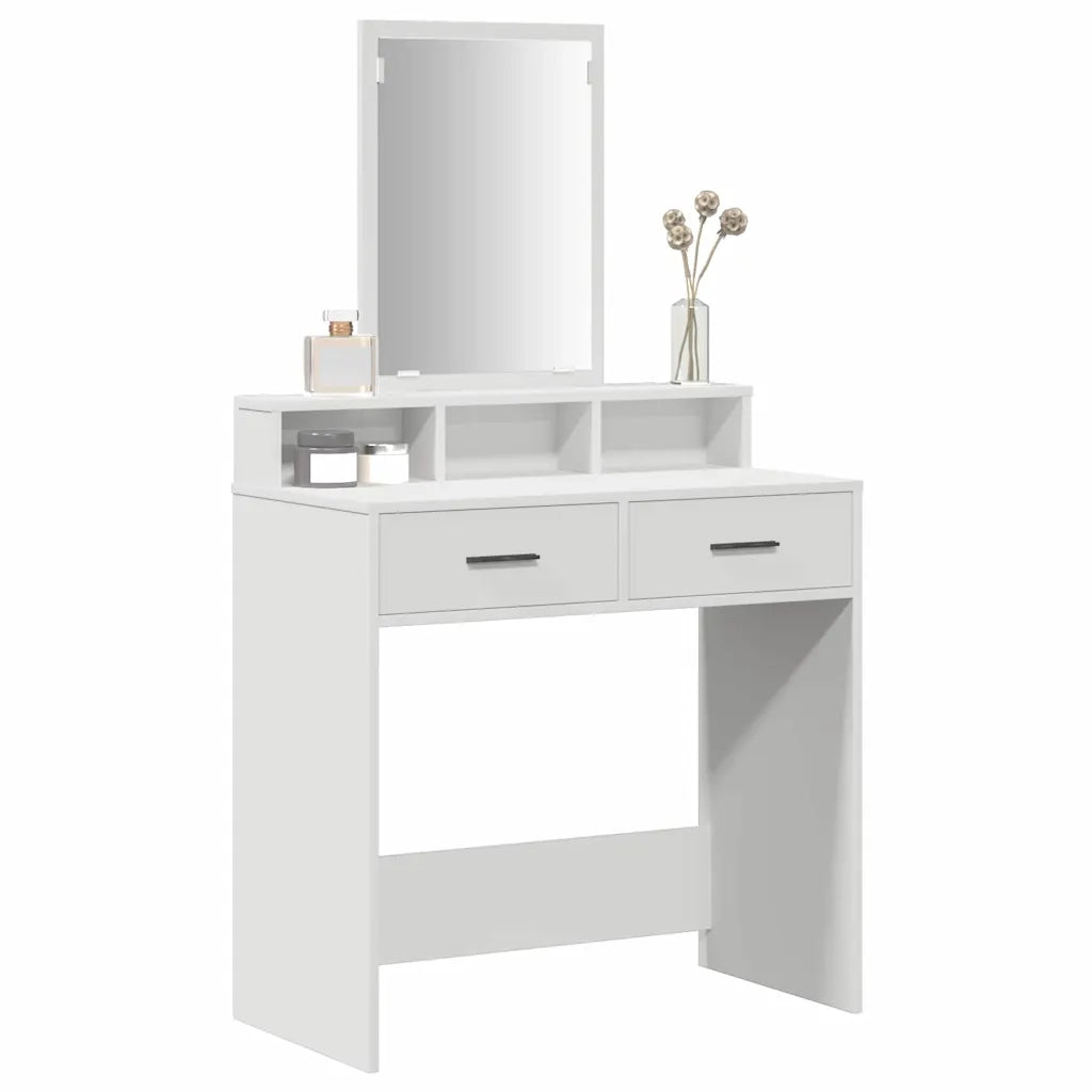 Toeletta | Tavolo da Trucco Bianco 79 x 41 x 140 cm Legno multistrato