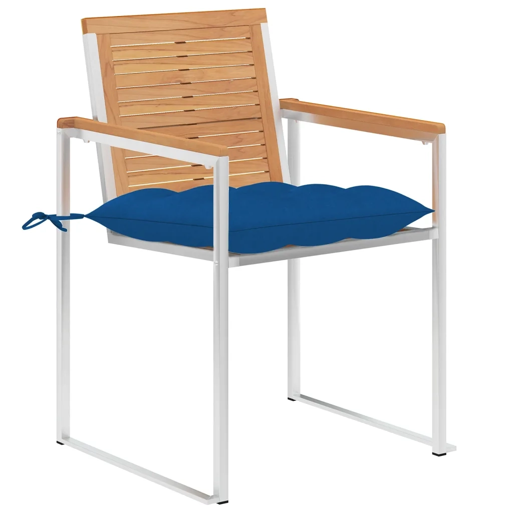 Sedie da Giardino con Cuscini 6 pz in Legno Massello di Teak 3078606