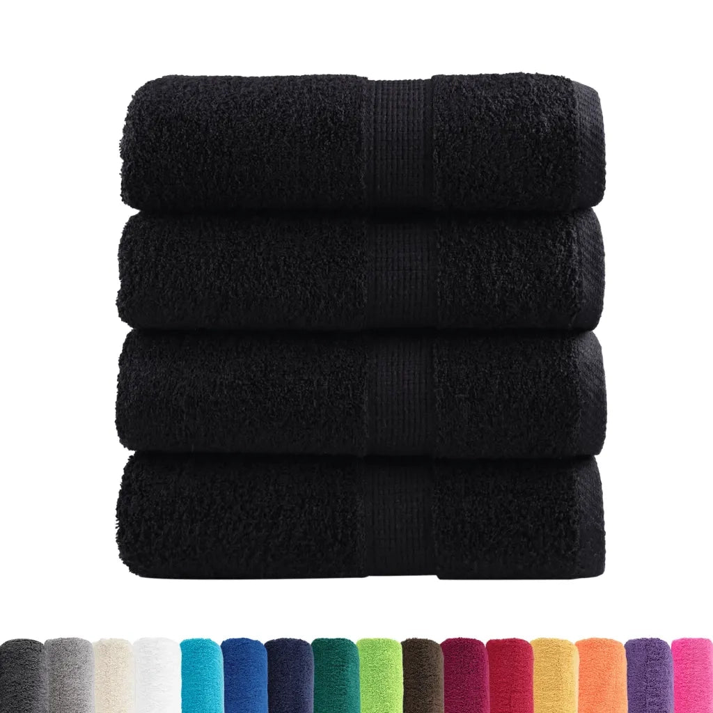 Salviette Premium SOLUND 4 pz Nere 30x30 cm 600 g/mÂ²