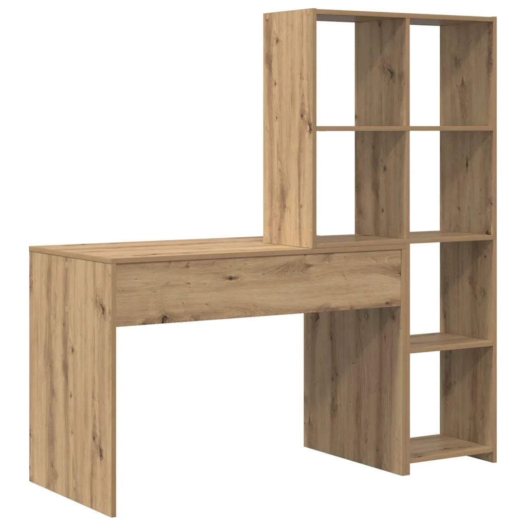 vidaXL Scrivania rovere artigianale 138.5 x 55 x 143 cm