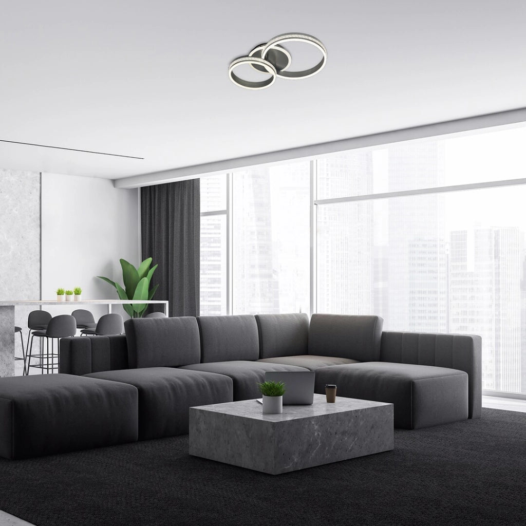 Plafoniera LED Rabalux Avalon 50W alluminio spazzolato 65cm