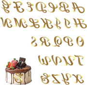 Decorazione di Torte Personalizzata con Topper di Cotta d'Oro in Acrilico Alfabeto A-Z per Cupcake
