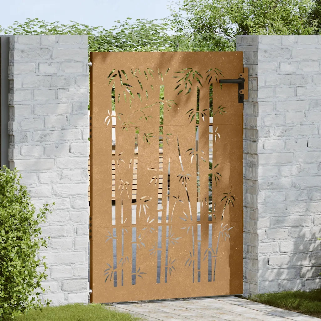 Cancello da Giardino 85x150 cm in Acciaio Corten Design BambÃ¹