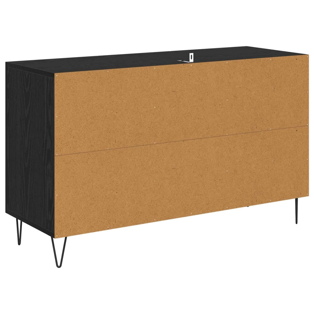 Credenza | Madia | Buffet da pranzo | Armadio da pranzo Rovere Nero 100 x 36 x 60 cm Legno multistrato