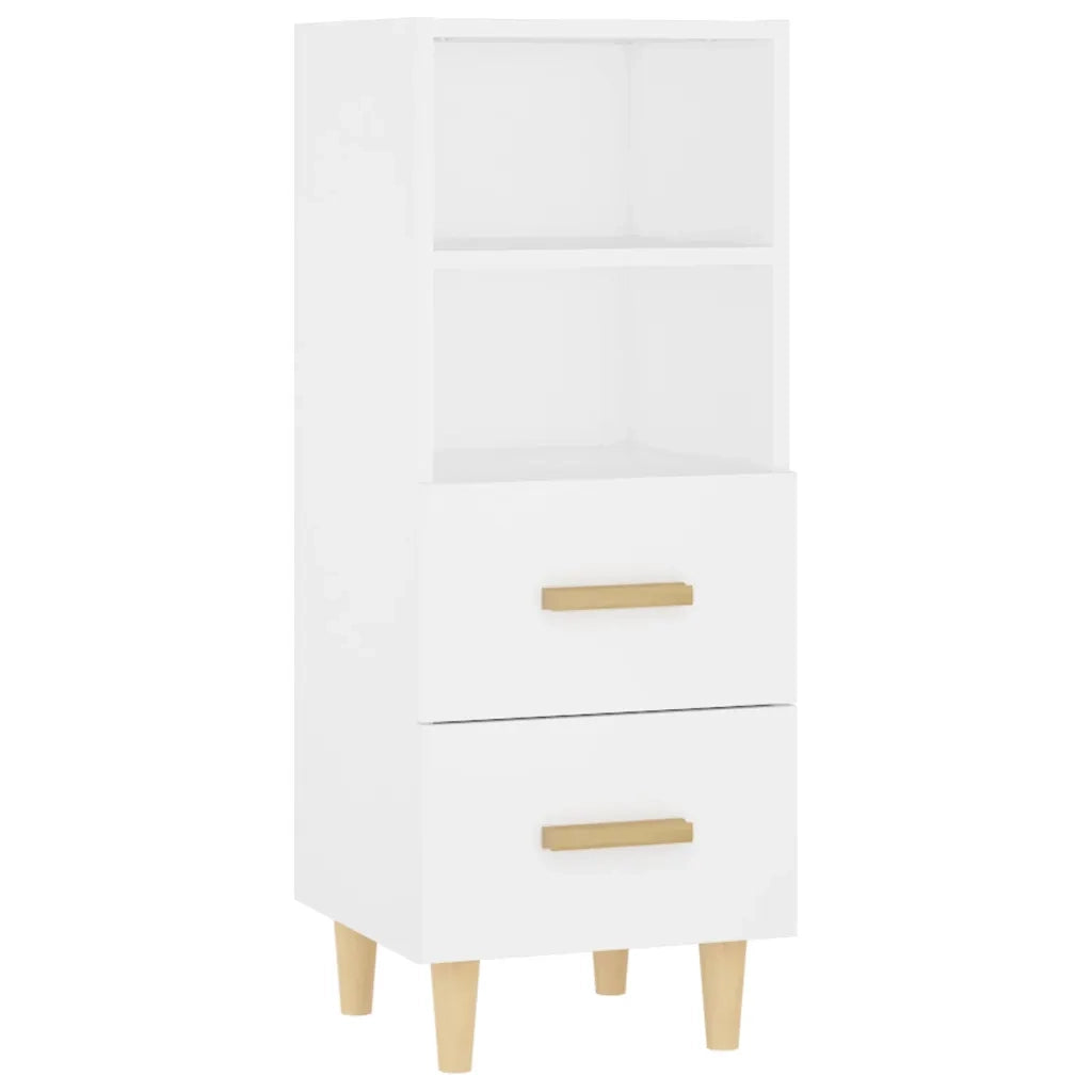 Credenza Bianca 34,5x34x90 cm in Legno Multistrato 812357