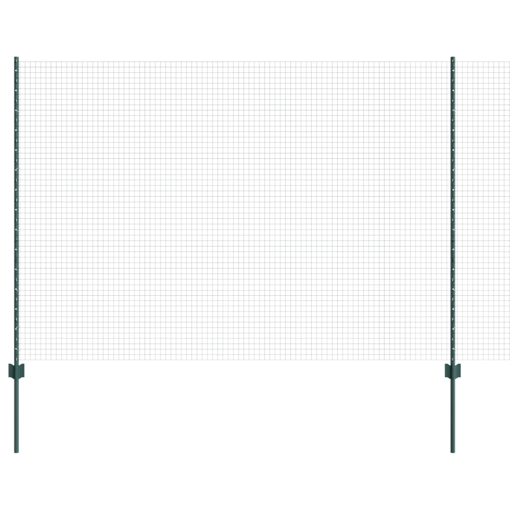 Set di Recinzione Set di 2 Verde Metallo 25 x 1,5 m Durevole