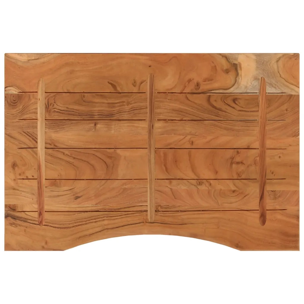 Piano Scrivania 100x60x2,5cm Rettangolare Legno Massello Acacia 370171