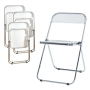 Set di 4 sedie pieghevoli 74 x 46 x 47 cm trasparenti 03_0009852
