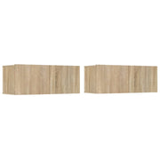 Mobile TV multimediale scaffale TV credenza mobile TV sala da pranzo soggiorno camera da letto 2 pezzi rovere Sonoma 80 x 30 x 30 cm legno ingegnerizzato marrone 02_0028619