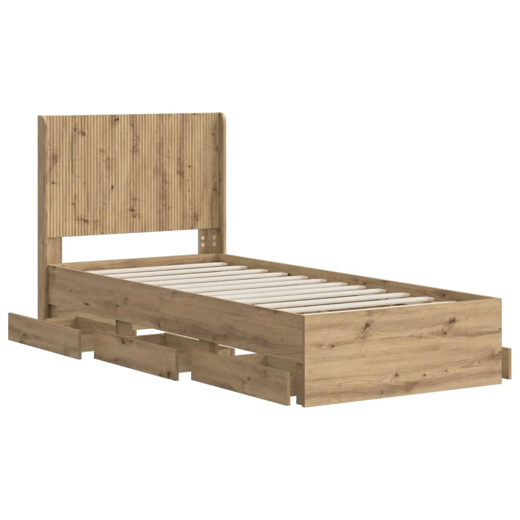 Struttura del letto con stoccaggio e testata Artisan Oak 3445813