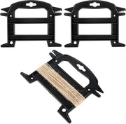 Cordiere a 2 pezzi - Fermoavvolgicavo in plastica - Nero - 19,5 x 15 cm - Per paracorda/Wikkelaar - Avvolgitore di corda