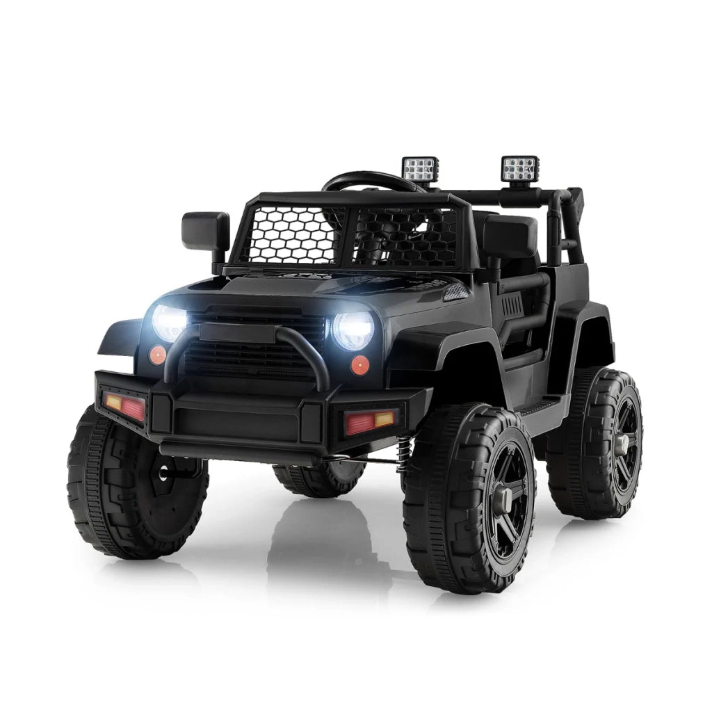 Camion elettrico per bambini 98 x 66 x 65 cm 2 modalità di guida musica e fari design nero in acciaio e plastica 20_0010994