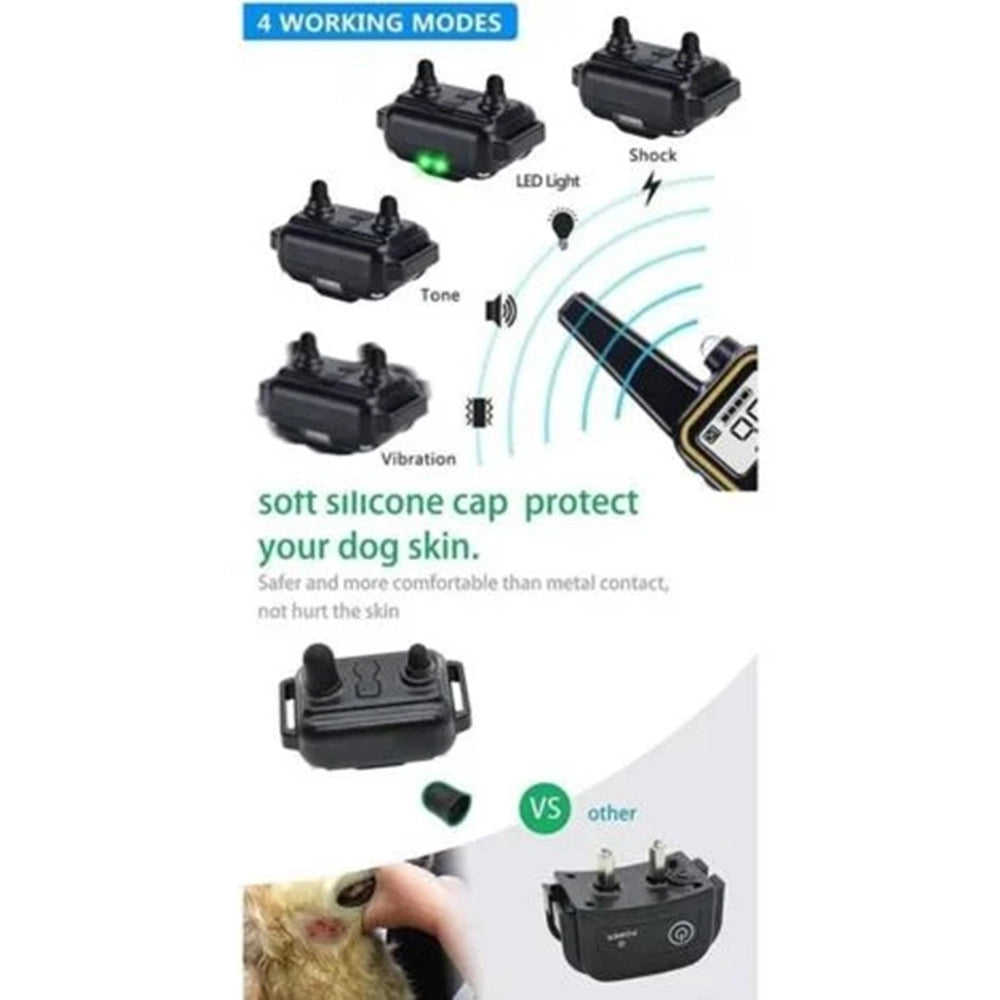 Trade Shop - Collare Da Addestramento Per Cani Antiabbaio Telecomando Ricaricabile Ipx7 Impermeabile -