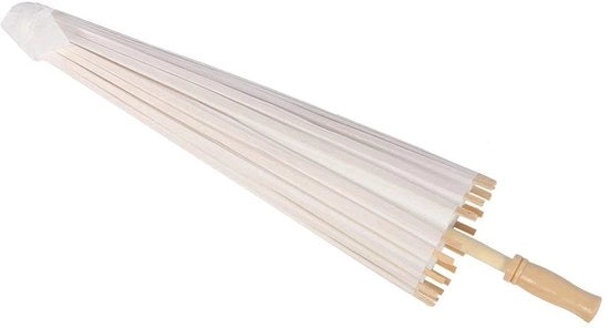 Parasole in Papier - Decorazione per Parapluie - Idee per Matrimoni e Feste - Bianco - Dipingere a Mano - Accessori per Fotografia - Adatto per Adulti