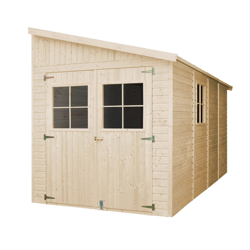 Casa da giardino in legno (con parete laterale) - 8,1 m?² - TIMBELA M340A+M340G
