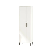 Niala, Armadio Multiuso 1 Anta 4 Ripiani, 50x165h cm Bianco